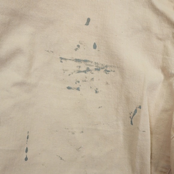 LC Lauren Conrad Women's Denim Shorts Beige Khaki Frayed Hem Casual Size 14 - Picture 4 of 10